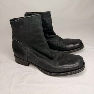 SHOTO Handmade Italian Leather Ankle Boots Vibram Sole EU 38 Black
